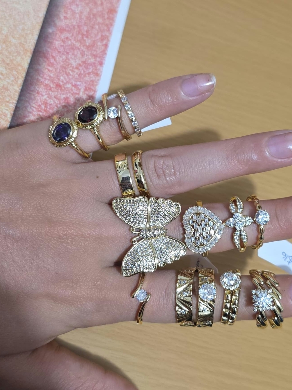 Gold Butterfly Pavé Ring Collection - Women's Gold Rings